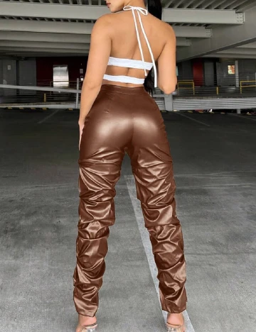Pantaloni SHEIN, maro