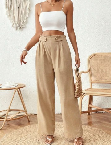 
						Pantaloni SHEIN, crem