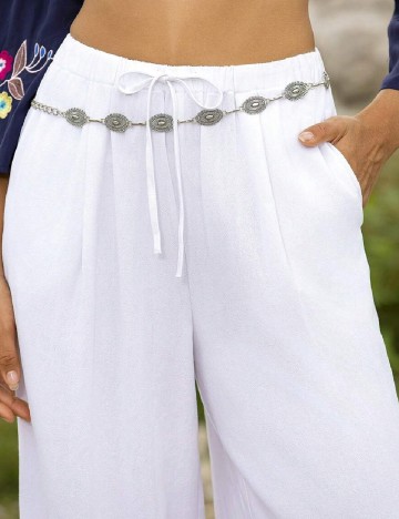 Pantaloni Anewsta, alb