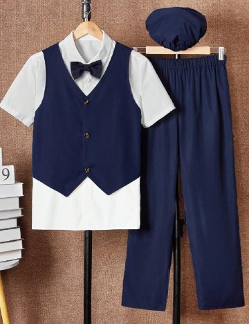 
						Costum Shein Kids, bleumarin