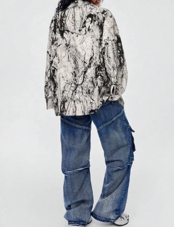 Camasa SHEIN CURVE, gri Gri