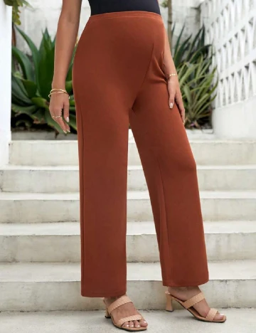 Pantaloni SHEIN Maternity, caramiziu