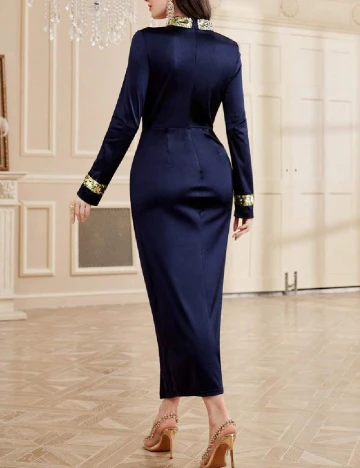 Rochie lunga SHEIN, bleumarin Albastru