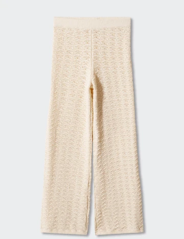 Pantaloni Mango, crem