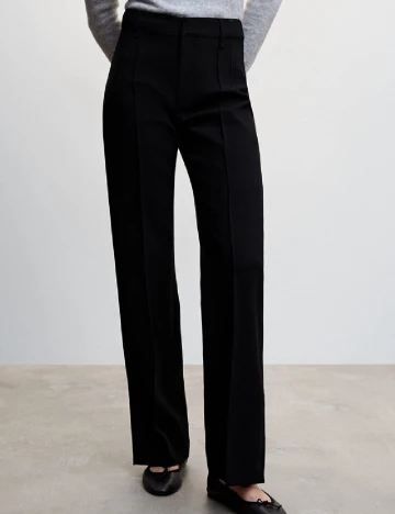 Pantaloni Mango, negru Negru