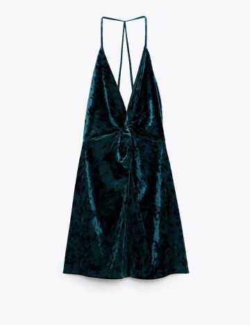 Rochie Zara, albastru petrol inchis, S Albastru