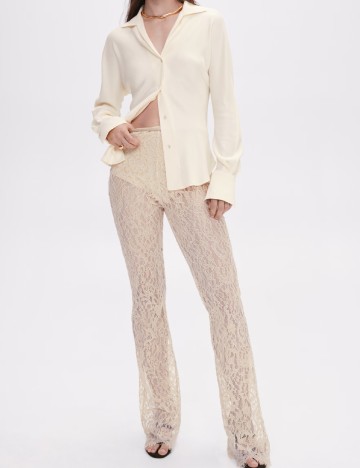 
						Pantaloni Mango, crem