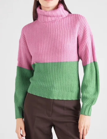 Pulover Only, roz/verde