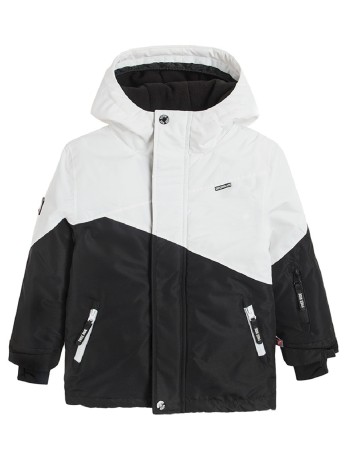 
						Geaca impermeabila Cool Club, alb/negru