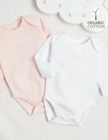 Set body Cool Club, alb/roz Alb