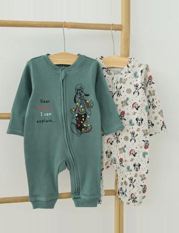 
						Set salopete Cool Club, alb/turcoaz