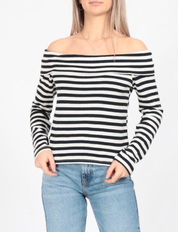 
						Bluza Jacqueline de Yong, alb/bleumarin