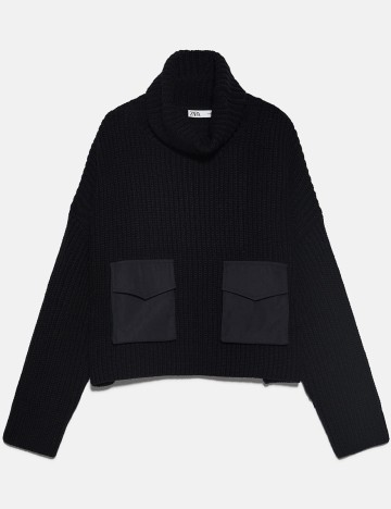 Pulover Zara, negru, L