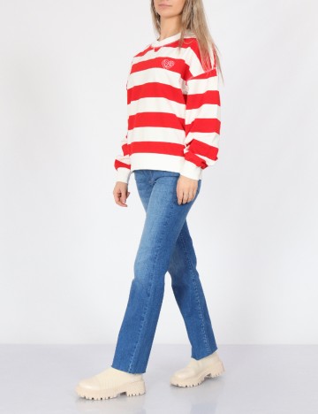Bluza Only, alb/rosu