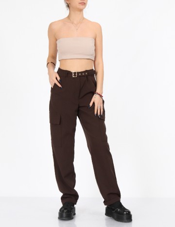 
						Pantaloni Jacqueline de Yong, maro