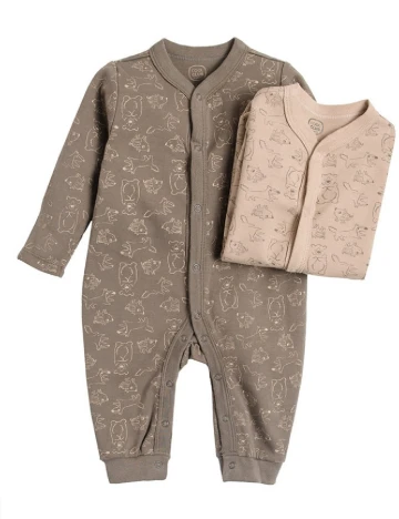 Set salopete 2 perechi Cool Club, crem Crem