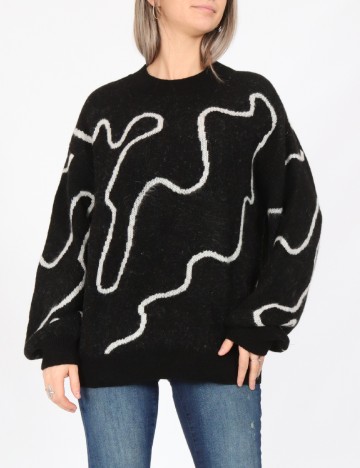 
						Pulover Jacqueline de Yong, negru