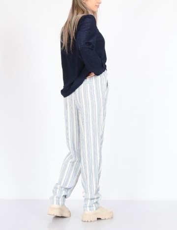 Pantaloni Only, alb/albastru