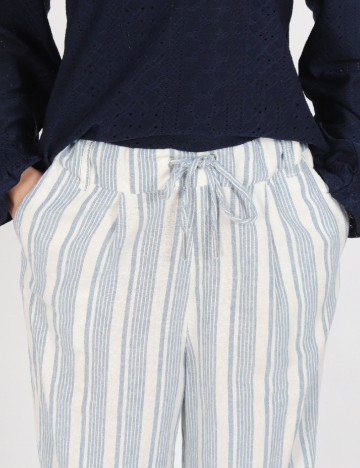 Pantaloni Only, alb/albastru