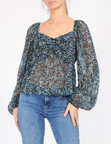 
						Bluza Vero Moda, negru floral