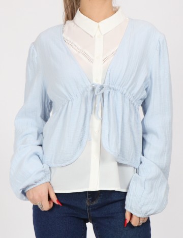 
						Bluza Pieces, bleu