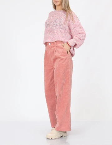 Pantaloni Vero Moda, roz pudra