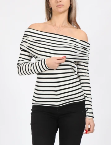 Bluza Only, alb/negru