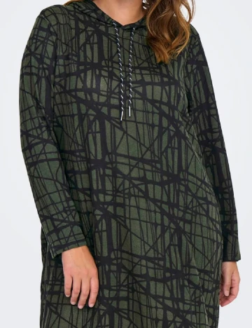 Rochie scurta Only Carmakoma, verde