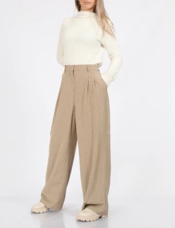 Pantaloni Vero Moda, maro deschis