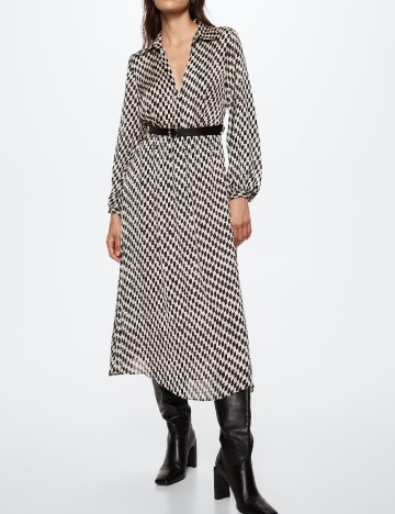 
						Rochie medie Mango, alb/negru
