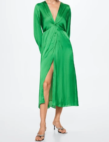Rochie medie Mango, verde Verde