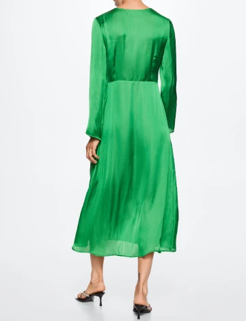 Rochie medie Mango, verde Verde