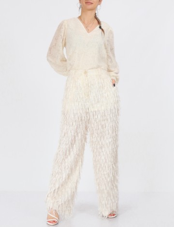 
						Pantaloni Vero Moda, crem