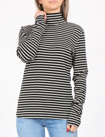 
						Bluza Only, alb/negru