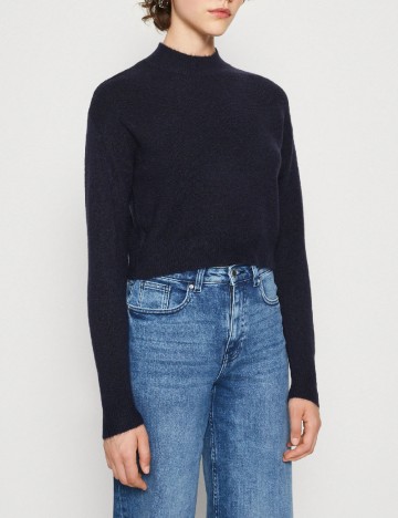 
						Pulover Pieces, bleumarin