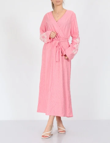 Rochie lunga Pieces, roz