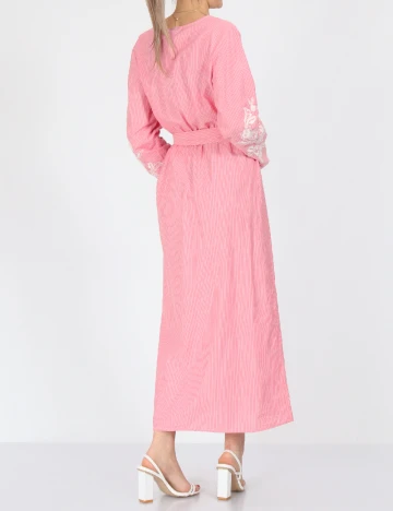 Rochie lunga Pieces, roz