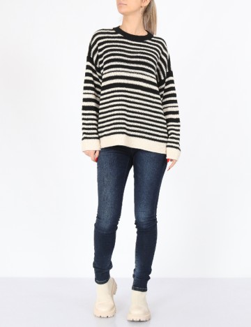 
						Pulover Vero Moda, alb/negru
