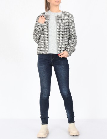 
						Blazer Vero Moda, alb/negru