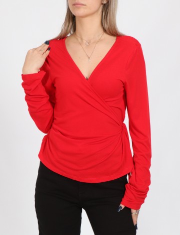 
						Bluza Pieces, rosu