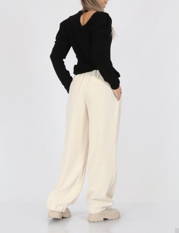 Pantaloni Noisy May, crem
