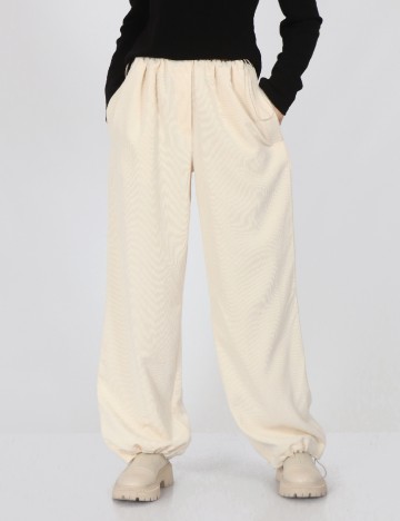 
						Pantaloni Noisy May, crem