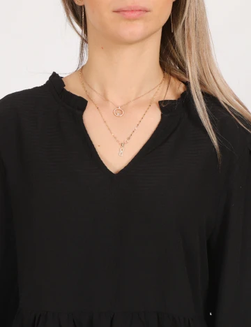 Bluza Pieces, negru Negru