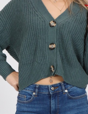 Cardigan Jacqueline de Yong, turcoaz