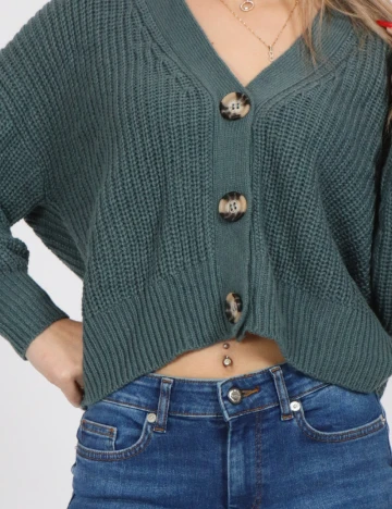 Cardigan Jacqueline de Yong, turcoaz