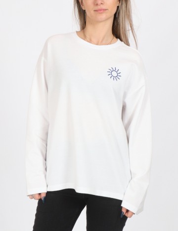 
						Bluza Oversize Pieces, alb