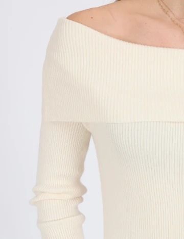 Rochie medie Noisy May, ecru