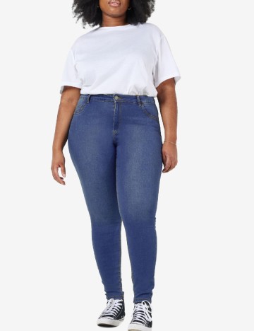
						Blugi Noisy May Plus Size, albastru