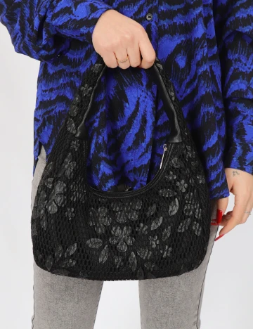 Geanta Pieces, negru