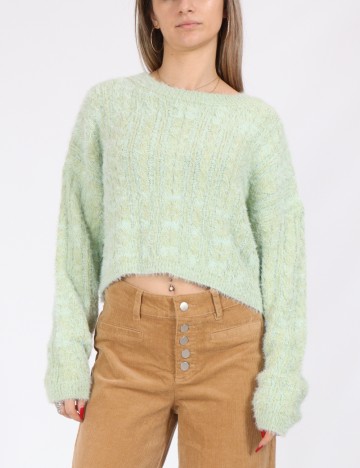 
						Pulover Pieces, verde